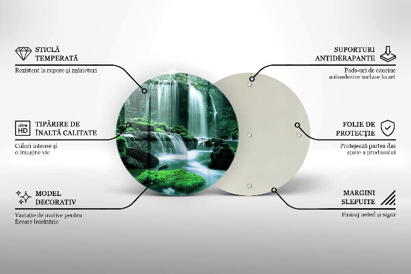 Tagliere in vetro Cascata selvaggia nella giungla