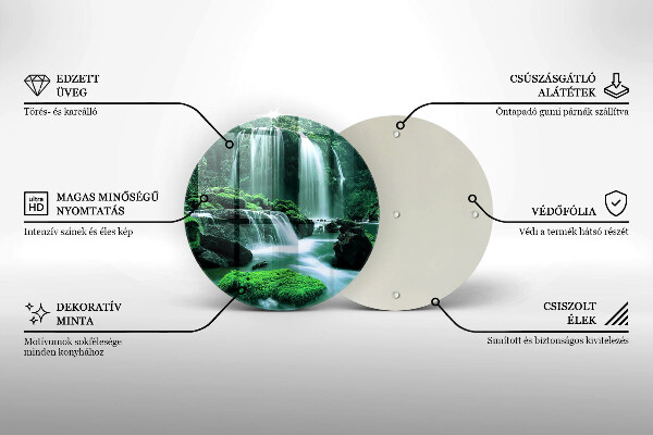 Tagliere in vetro Cascata selvaggia nella giungla