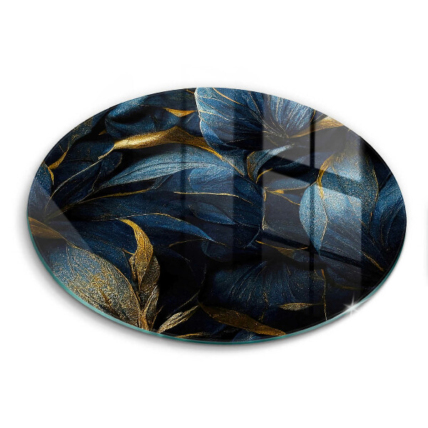 Tagliere in vetro Foglie decorative con oro