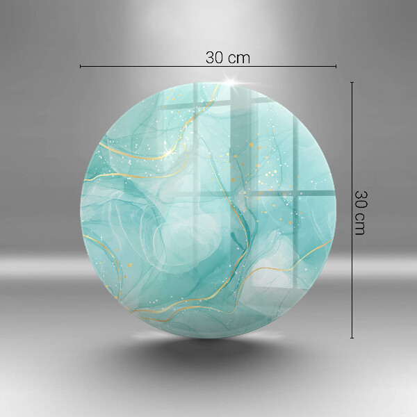 Tagliere in vetro Astrazione blu e oro