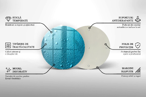 Tagliere in vetro Gocce d'acqua