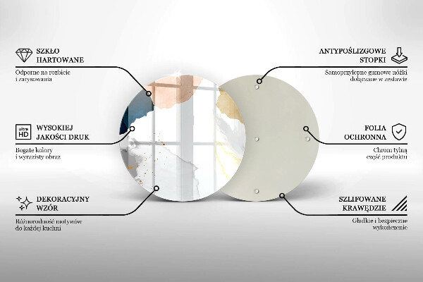 Tagliere in vetro Macchie astratte