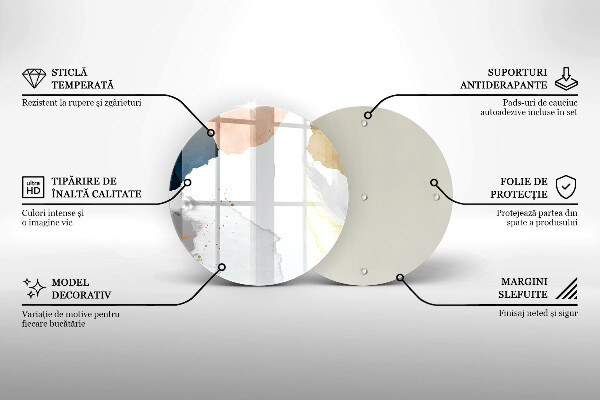 Tagliere in vetro Macchie astratte