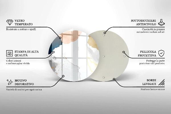 Tagliere in vetro Macchie astratte