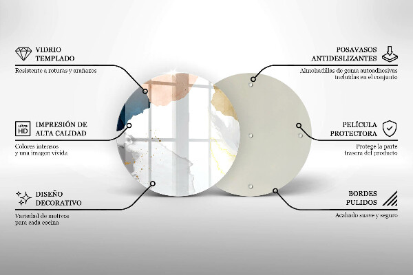 Tagliere in vetro Macchie astratte