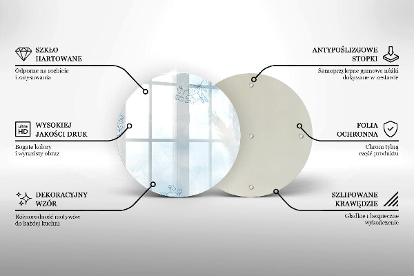 Tagliere in vetro Sfondo delicato