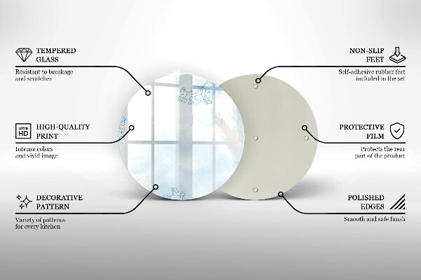 Tagliere in vetro Sfondo delicato