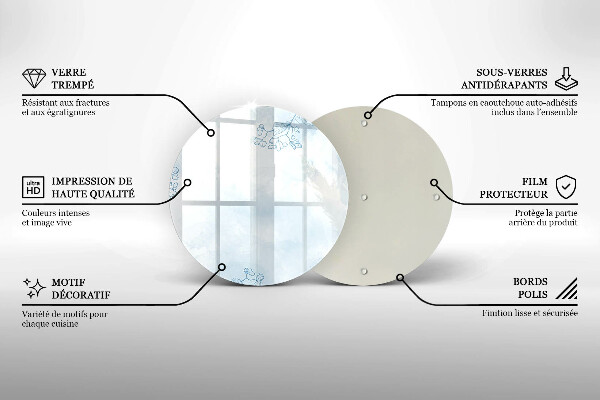 Tagliere in vetro Sfondo delicato