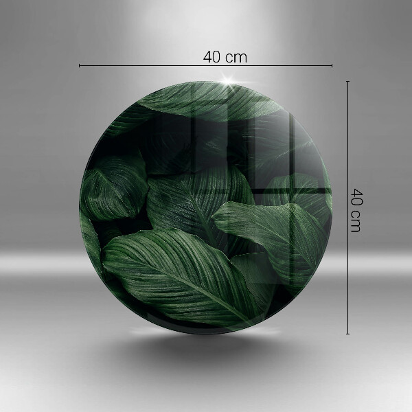 Tagliere in vetro Foglie scure