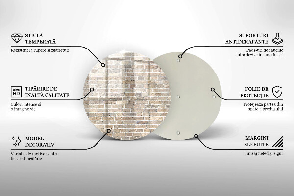 Tagliere in vetro Muro di mattoni luminosi