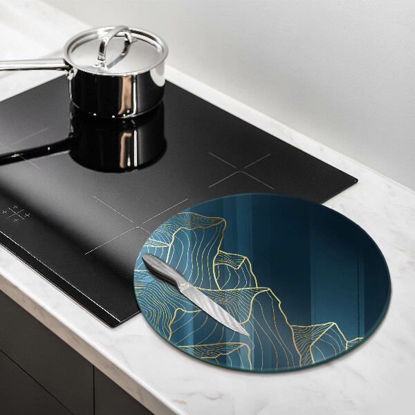 Tagliere in vetro Montagne astratte