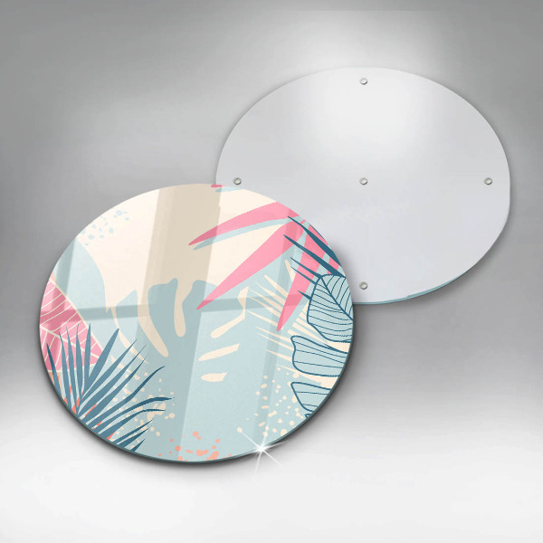 Tagliere in vetro Foglie pastello