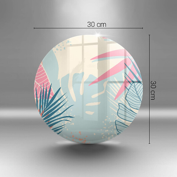 Tagliere in vetro Foglie pastello