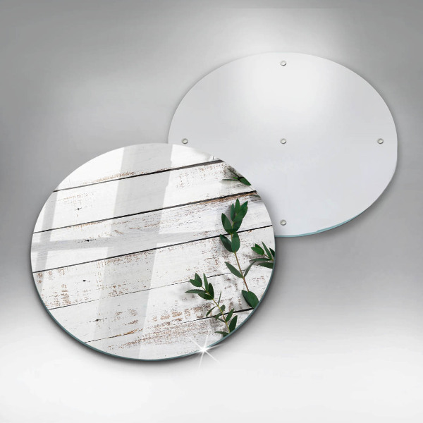 Tagliere in vetro Vecchie tavole e foglie