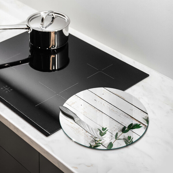 Tagliere in vetro Vecchie tavole e foglie