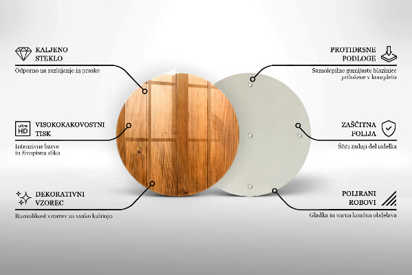 Tagliere in vetro Tavole di legno
