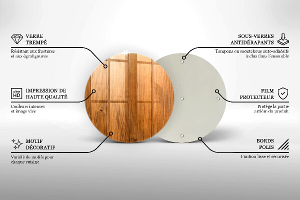 Tagliere in vetro Tavole di legno
