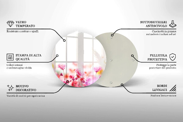 Tagliere in vetro Prato fiorito