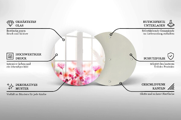 Tagliere in vetro Prato fiorito