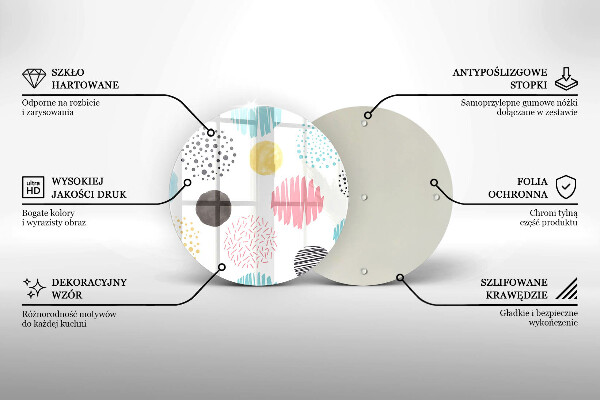 Tagliere in vetro Forme dipinte