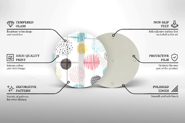 Tagliere in vetro Forme dipinte