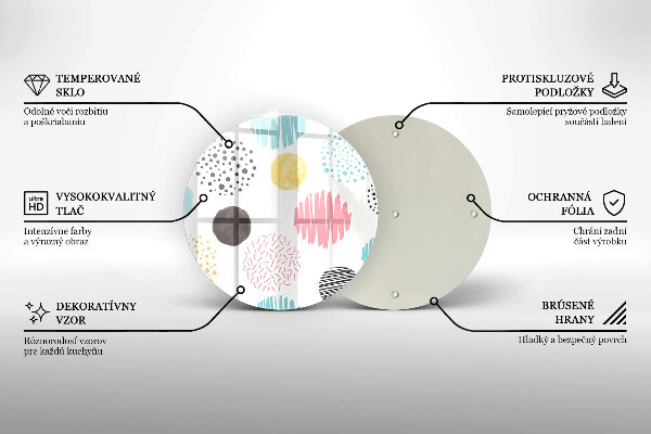 Tagliere in vetro Forme dipinte