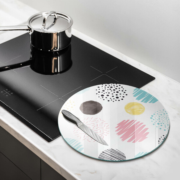 Tagliere in vetro Forme dipinte