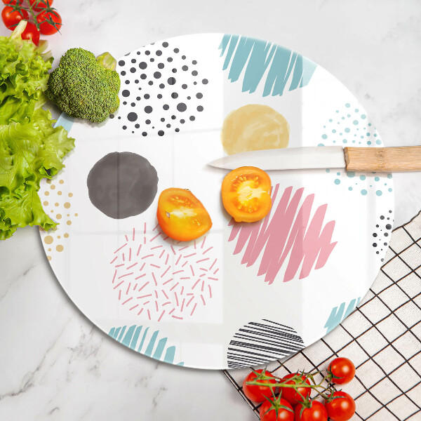 Tagliere in vetro Forme dipinte