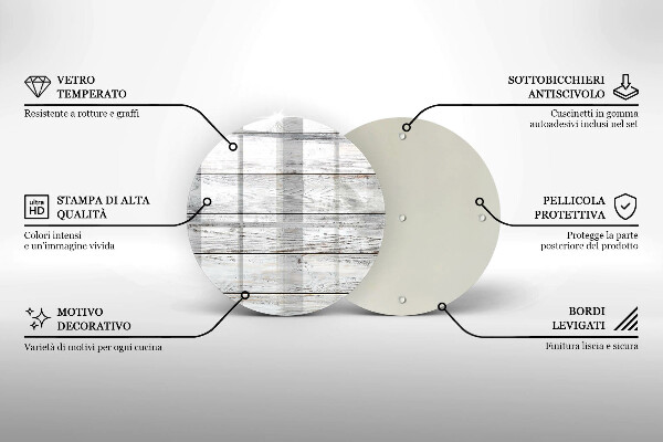 Tagliere in vetro Tavole di legno luminose
