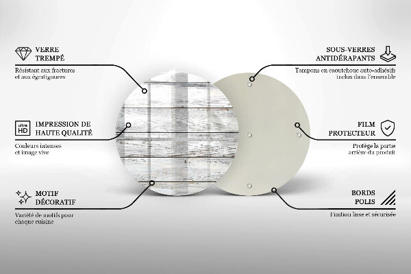 Tagliere in vetro Tavole di legno luminose