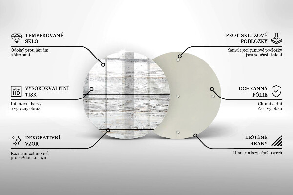 Tagliere in vetro Tavole di legno luminose