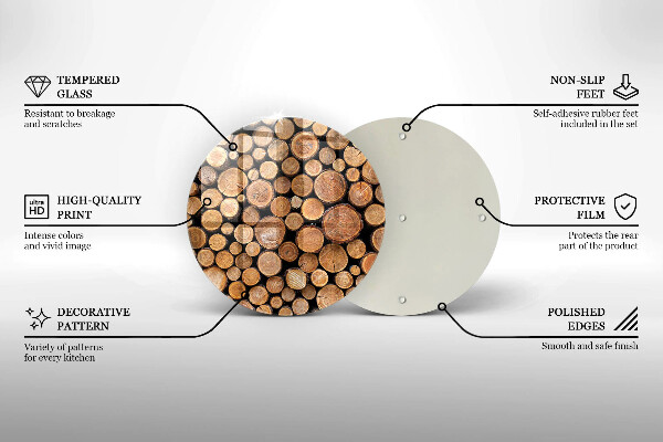 Tagliere in vetro Tronchi d'albero