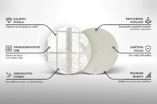 Tagliere in vetro Progettazione di linee artistiche