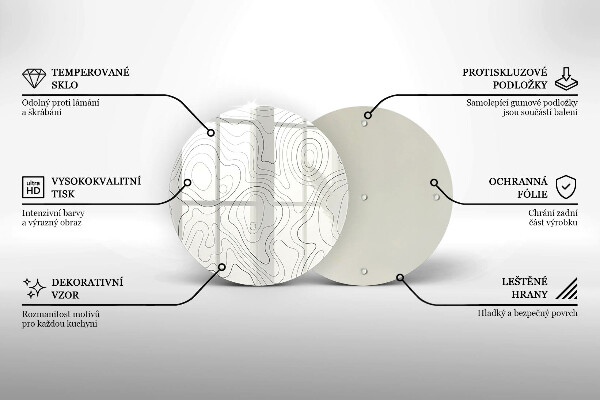 Tagliere in vetro Progettazione di linee artistiche