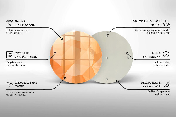 Tagliere in vetro Sfondo geometrico