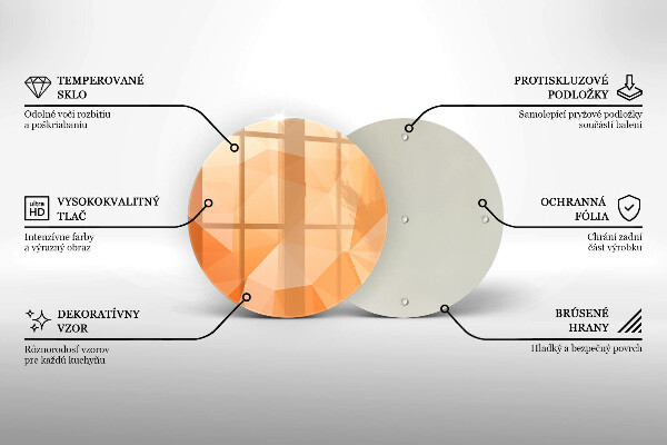 Tagliere in vetro Sfondo geometrico