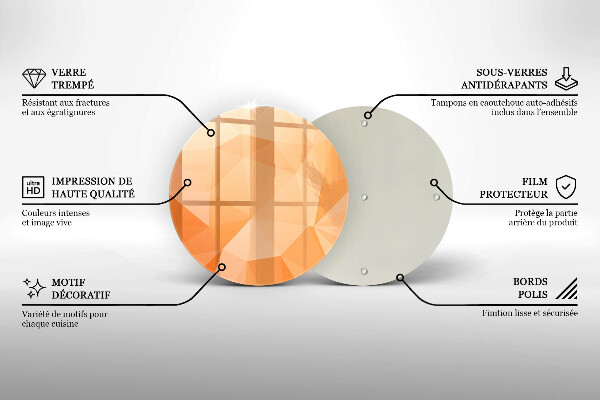 Tagliere in vetro Sfondo geometrico