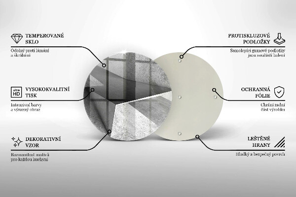 Tagliere in vetro Astrazione concreta