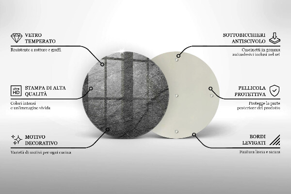 Tagliere in vetro Trama di pietra