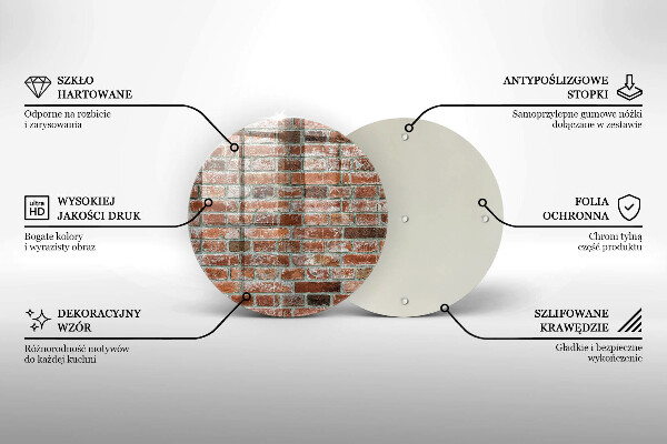 Tagliere in vetro Vecchio muro di mattoni