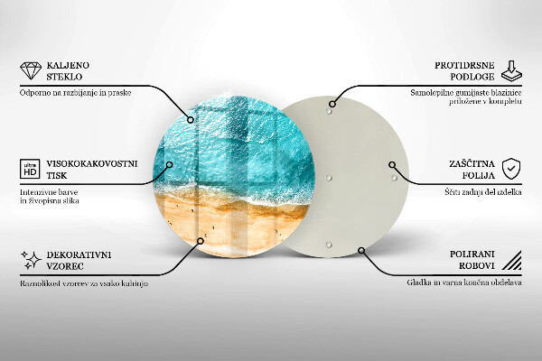 Tagliere in vetro Riva della spiaggia e mare