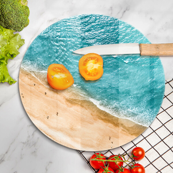 Tagliere in vetro Riva della spiaggia e mare