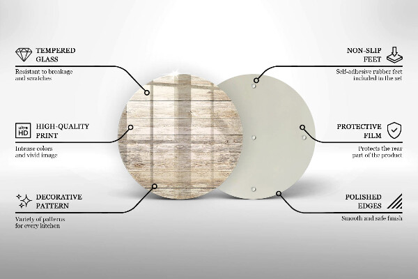 Tagliere in vetro Tavole di legno
