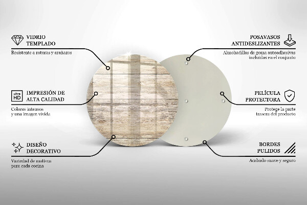 Tagliere in vetro Tavole di legno