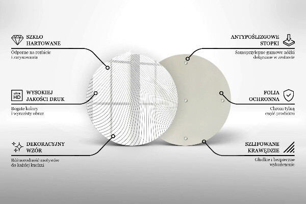 Tagliere in vetro Modello di linee moderne