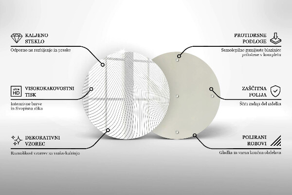 Tagliere in vetro Modello di linee moderne