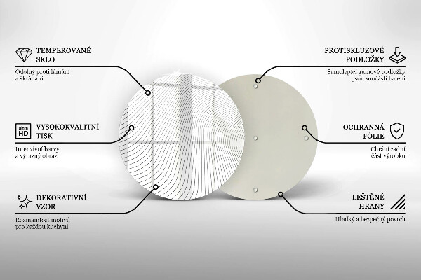 Tagliere in vetro Modello di linee moderne