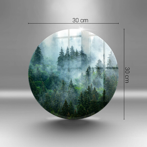 Tagliere in vetro Foresta nella nebbia