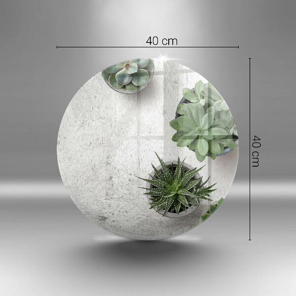 Tagliere in vetro Succulente su cemento