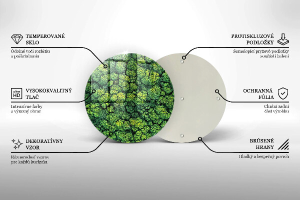 Tagliere in vetro Pianta di muschio naturale